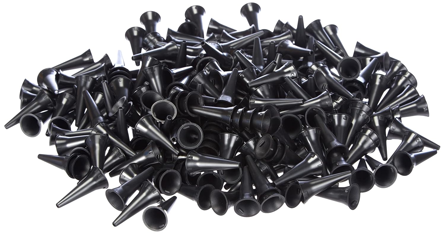 Gima - Mini Speculum Auricolare Monouso Ø 2,5 mm, Colore Nero, Latex Free, Dispenser da 250 Pezzi