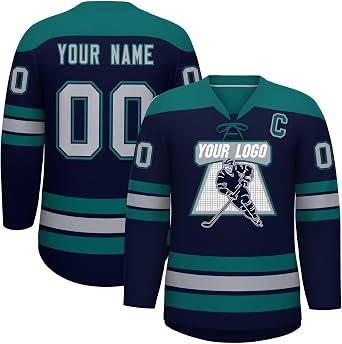 Custom Long Sleeve Hockey Jersey Lightweight Training Jersey Personalized Team Name Number for Men Women Youth Kids
