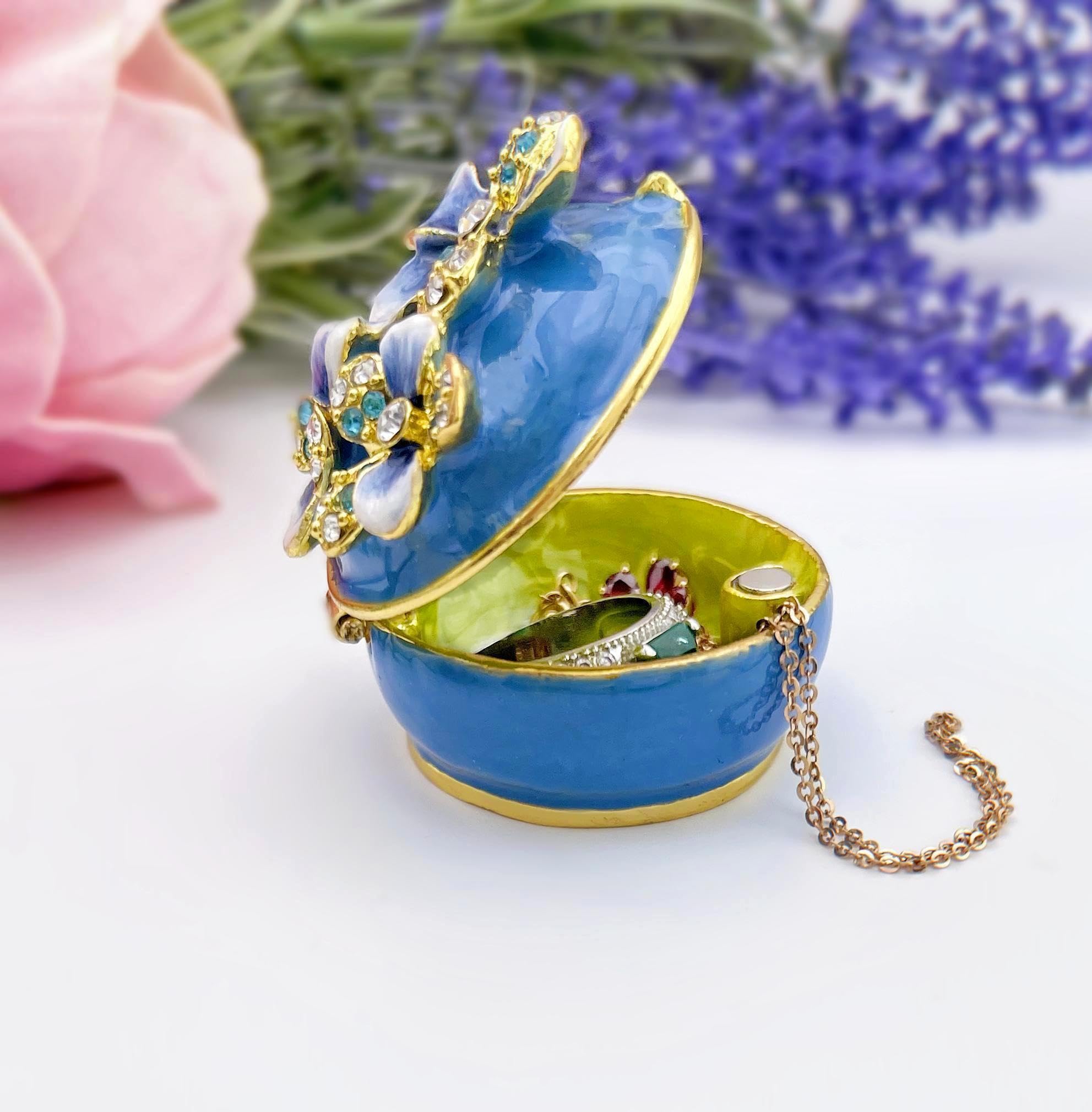  ブルー 花形 アクセサリーケース Amazon｜JWT Astyle ブルーオーキッド小物ボックス 蝶番付き