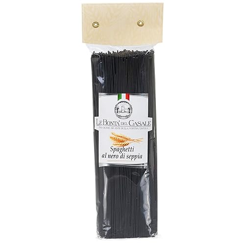 Miniatura 1 de Le Bonta Del Casale - Pasta de espagueti artesanal de tinta de calamar negra de alta calidad 1764oz 11 libras importada de Italia tres ingredientes