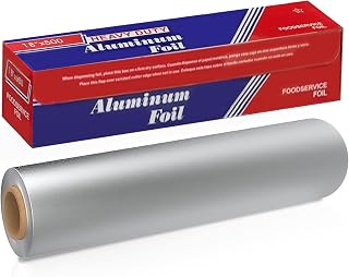 OxPlastics Heavy Duty Aluminum Foil Roll 18" x 500 ft - Commercial Grade, Tear-Resistant for Cooking, Roasting & Food Service