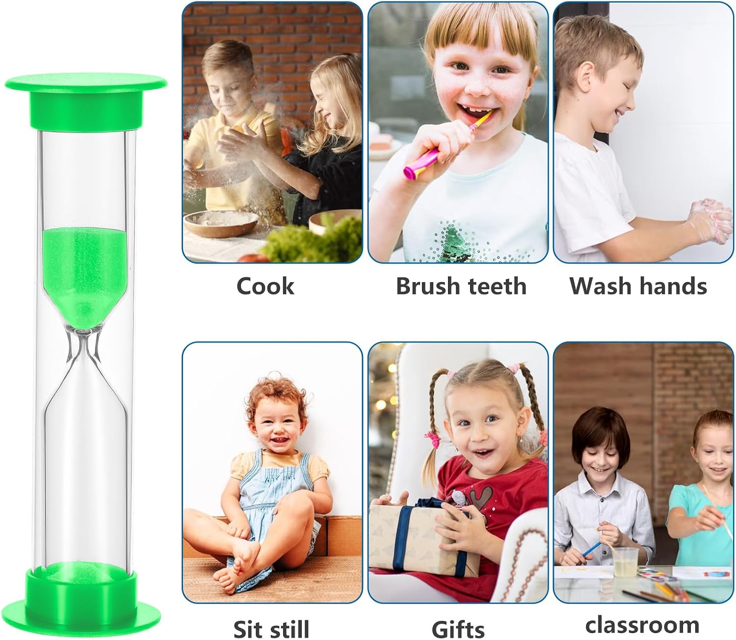 50 Pcs 2 Minute Sand Timer for Kids, Multicolor Plastic Sand Clock Timer, Mini Hourglass Bulk Sand Clock Timer for Adult Kids in Classroom Kitchen Games Office School