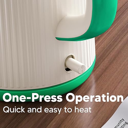 Miniatura 7 de Nueve&Five Hervidor eléctrico grande de 1.7 L (57 onzas), perfecto para más de 7 tazas de té y café, hervidor de té eléctrico grande de doble pared