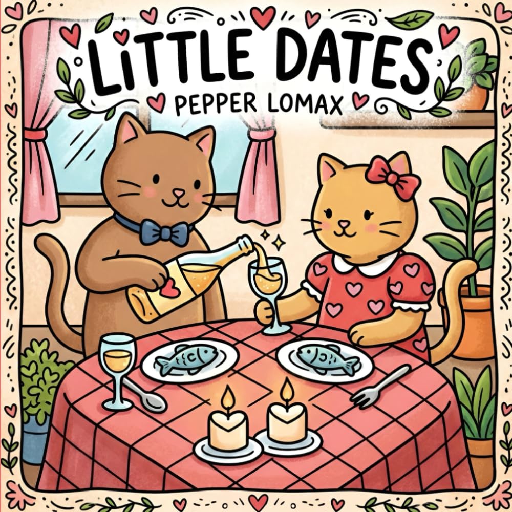 LITTLE DATES: A Charming Bold Line Coloring Book of Cute Animals in Cozy Scenes for Adults & Teens to Color