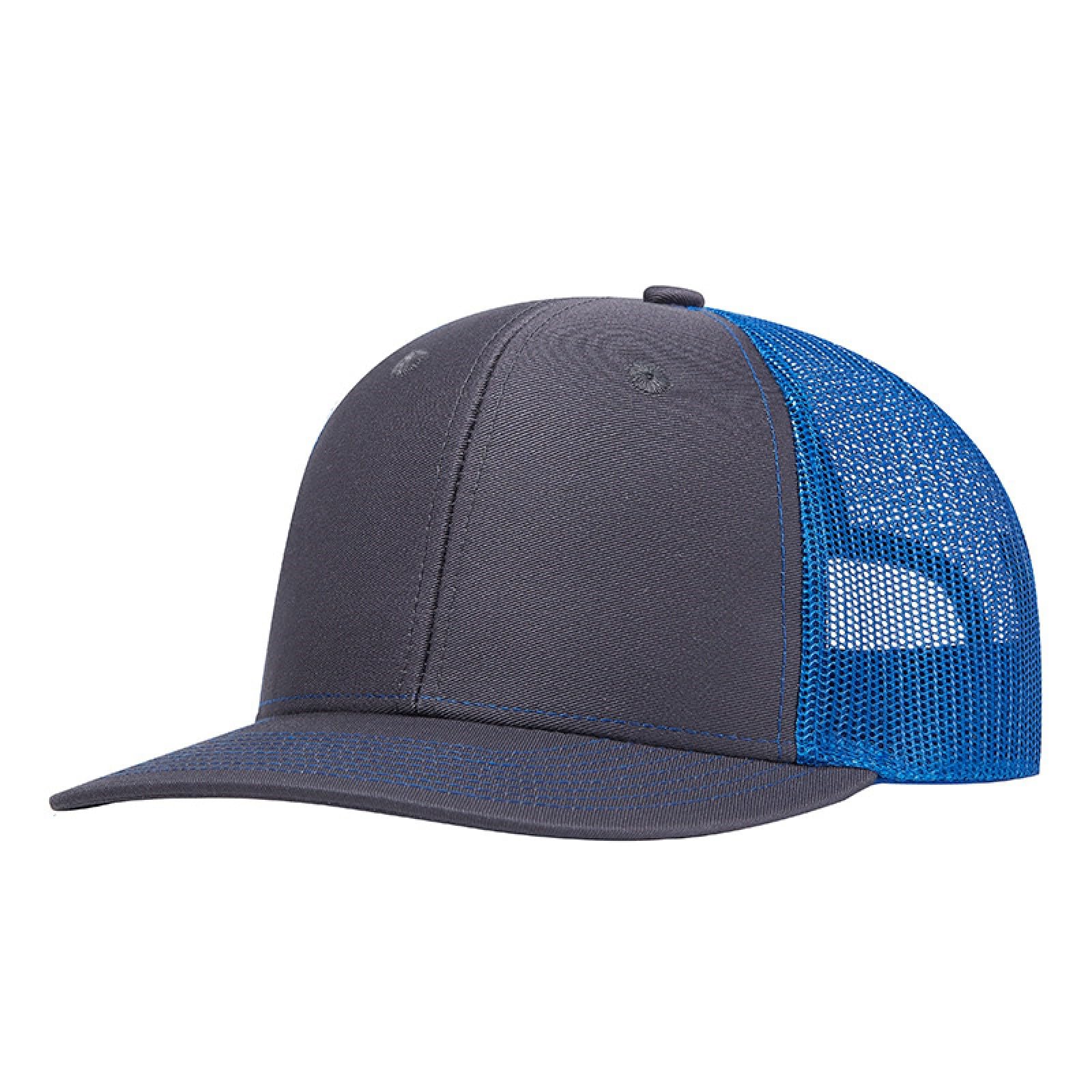 HaloHorus Curved Snapback Trucker Hat for Men Women, Adjustable Mesh Athletics Baseball Cap for Running, Fishing, Workout, C6-darkgrey-blue, One Size — image 1