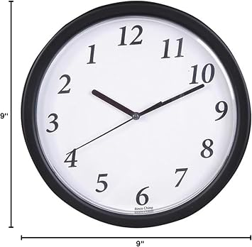 RINCO 9 Backwards Running Funny Joke Wall Clock