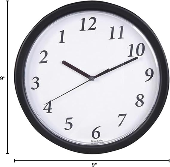 RINCO 9 Backwards Running Funny Joke Wall Clock