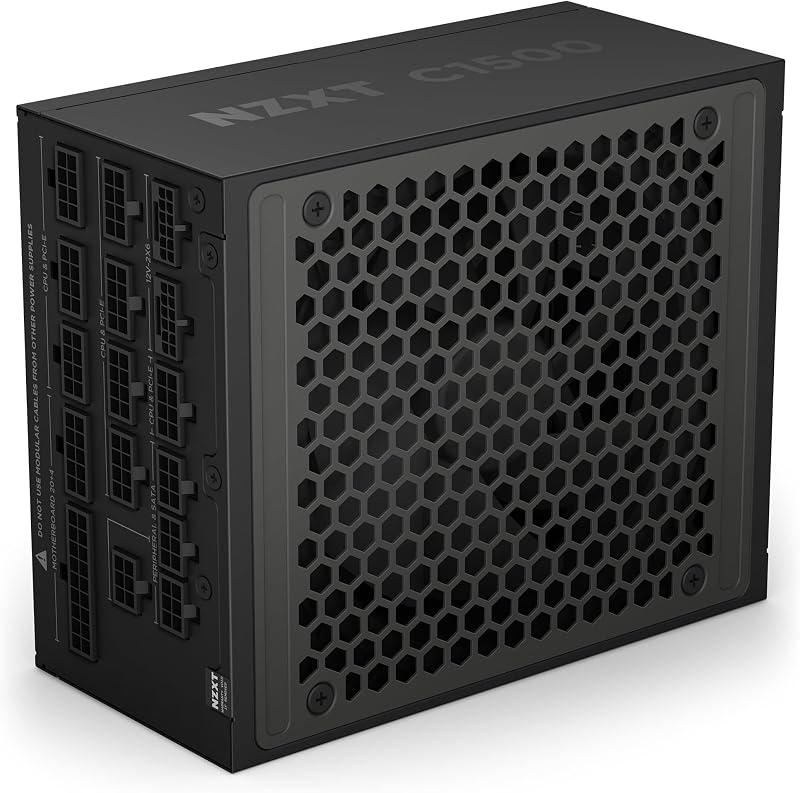 NZXT C1500 Platinum Black 1500W ATX3.1/PCI Express 5.1 80PLUS Platinum Certified PC Power Supply Unit PA-5P1BB-JP PS1470