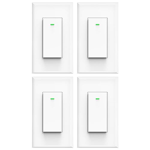 Miniatura 7 de Interruptor de luz inteligente, compatible con Alexa, Google Assistant, IFTTT, luz WiFi, requiere cable neutro, ajuste de horario, control remoto de