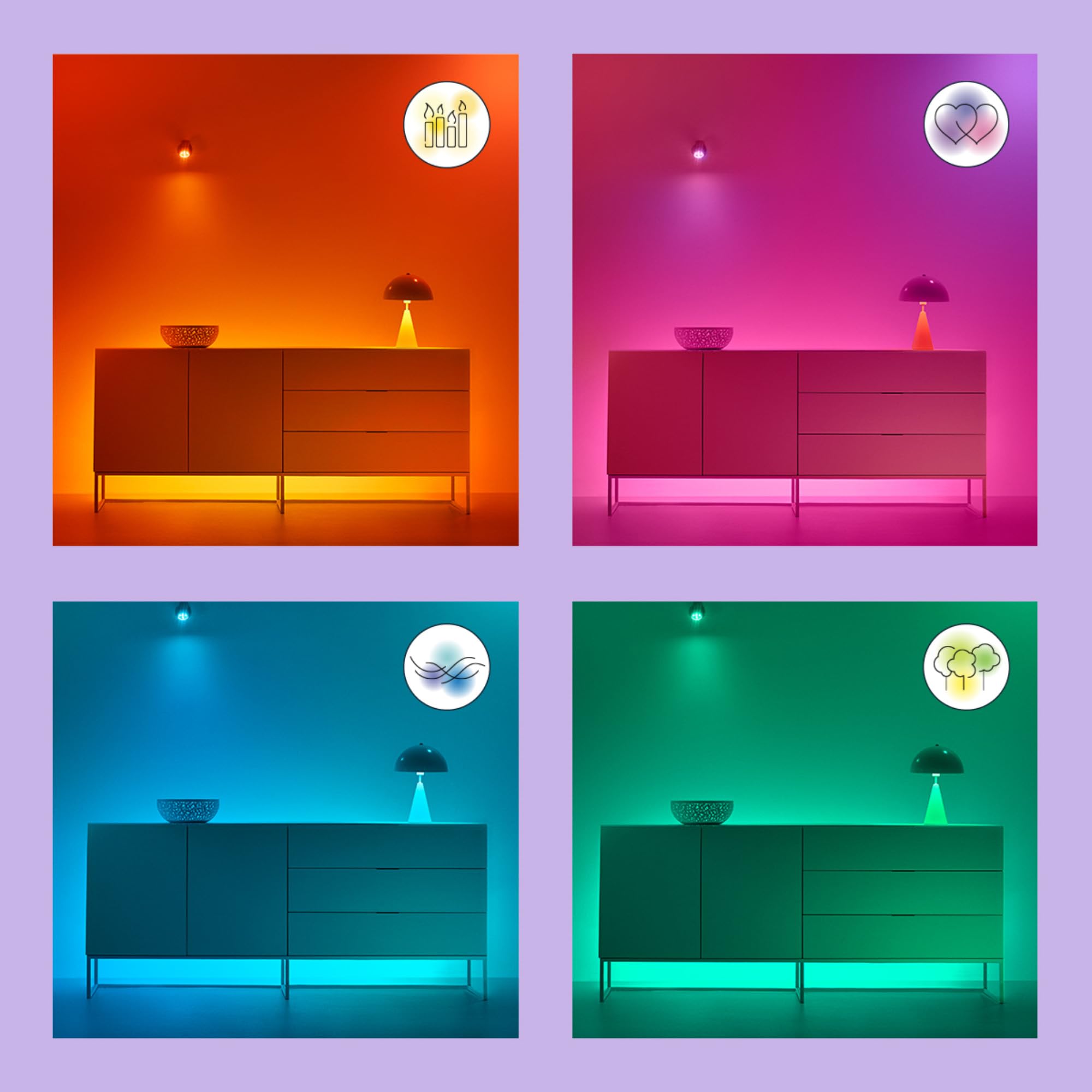 WiZ Lampadina Smart WiFi, Luce Bianca o Colorata Dimmerabile, E14, 40 W, Tecnologia SpaceSense, Controllo Vocale (Alexa, Apple HomeKit, Google Home) (Confezione da 2)