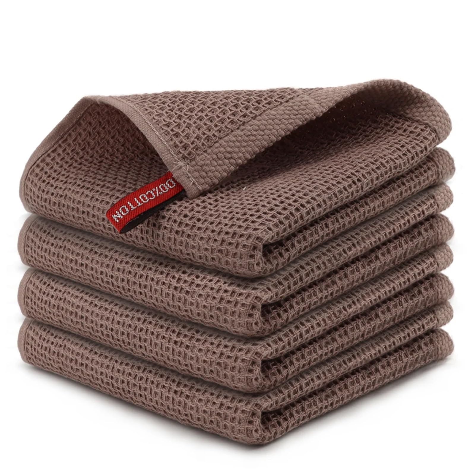 Lappen 4/6Pcs Baumwolle Geschirrtuch Weichen, Saugfähigen Küche Handtuch Haushalt Reinigung Tuch Werkzeuge Gadgets Waschen(Coffee,6Pcs)