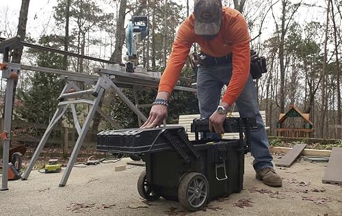 Keter 17203037 KET17203037 Wheeled Job Box Black, 57 Litre - 7
