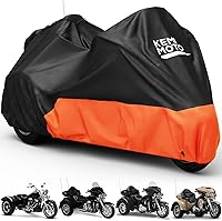 Vista 9 de KEMIMOTO Funda para motocicleta 420D resistente al agua, compatible con los modelos Softail Dyna, Standard Heritage Classic 114 Shadow Cruiser