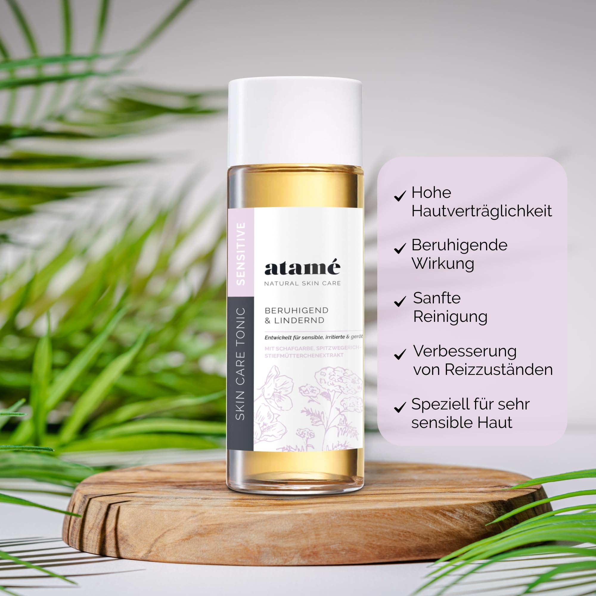 Tonic für sensible Haut – Beruhigendes Gesichtswasser, dermatologisch getestet, parabenfrei & sanft, schützt und pflegt mit natürlichen Inhaltsstoffen, ideal für empfindliche Haut, 250 ml