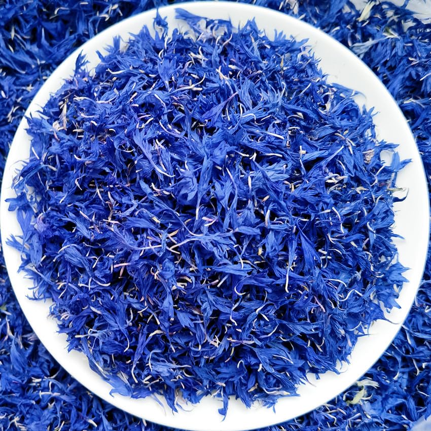 Pétalos secos de aciano azul puro 10g para infusiones y decoración miniatura 3