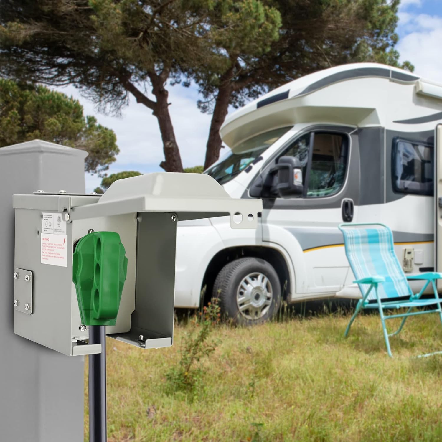 Buy RVGUARD 50 Amp 125/250 Volt RV/EV Power Outlet Box, Enclosed