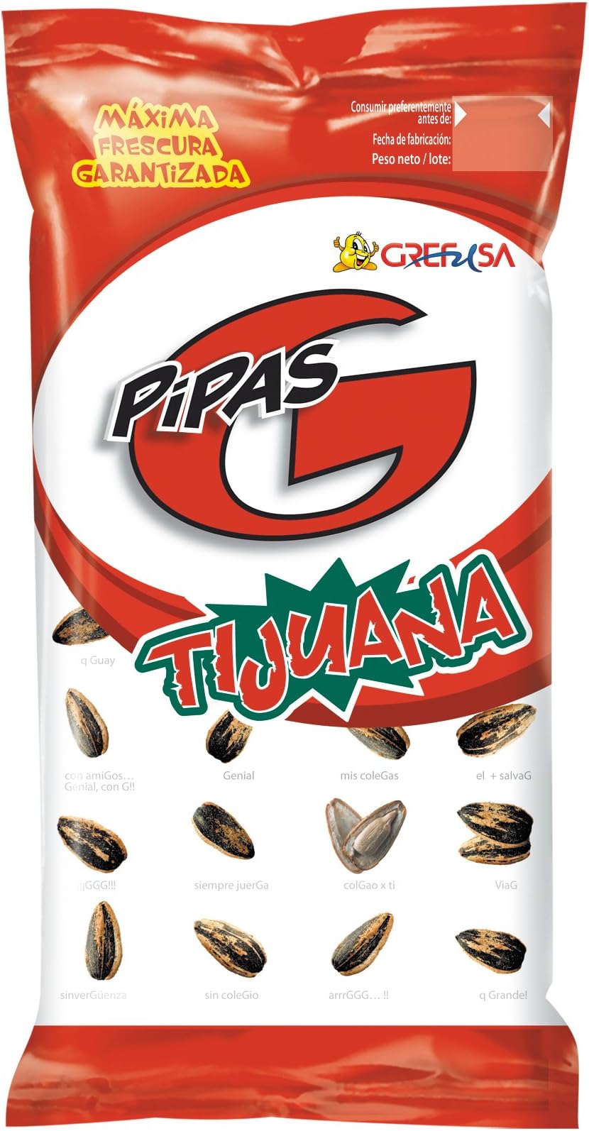 Pipas G Grefusa - Tijuana pipes, 165 g - [Pack of 11]