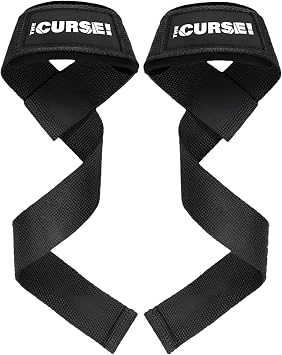 JNX Sports The Curse! Lifting Straps 23 Neoprene Wrist Support Weightlifting & Powerlifting Straps for Deadlifts, Rows & Gym Workouts