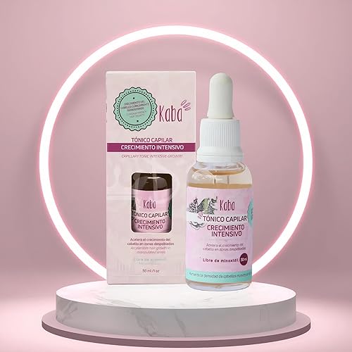 Miniatura 5 de Kaba Tonico Capilar Crecimiento Intensivo  Suero Natural gotas para el cabello más Grueso, Sano y Fuerte  Solución Efectiva para la Caida del Cabello