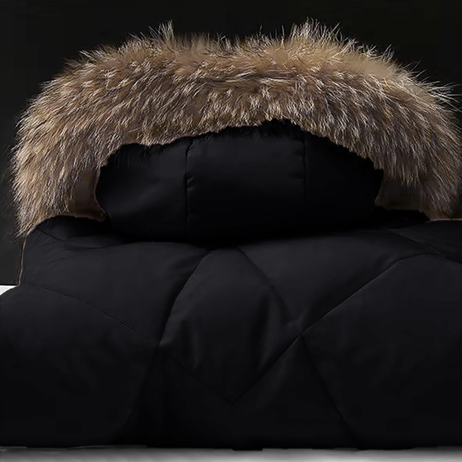 duxyoz Manteau d'hiver épais et chaud pour enfants - Parka solide et légère - Rembourrée - Avec capuche en fausse fourrure - Manches longues - Coupe-vent - Thermique - Matelassé - 10-15 ans