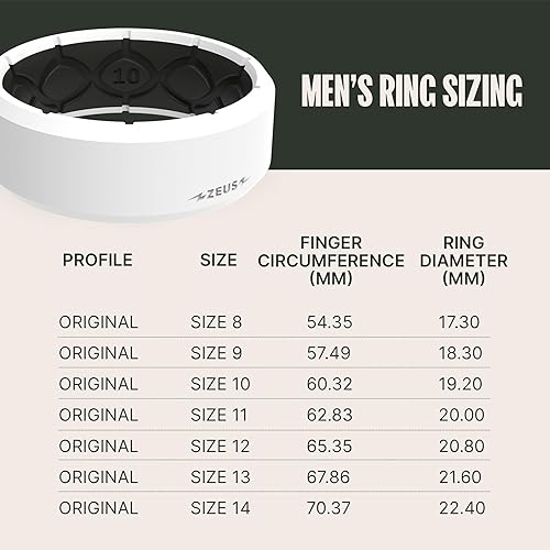 Miniatura 6 de Groove Life Zeus Ring - Anillos de boda de silicona transpirable para hombres, cobertura de por vida, diseño único, anillo de ajuste cómodo