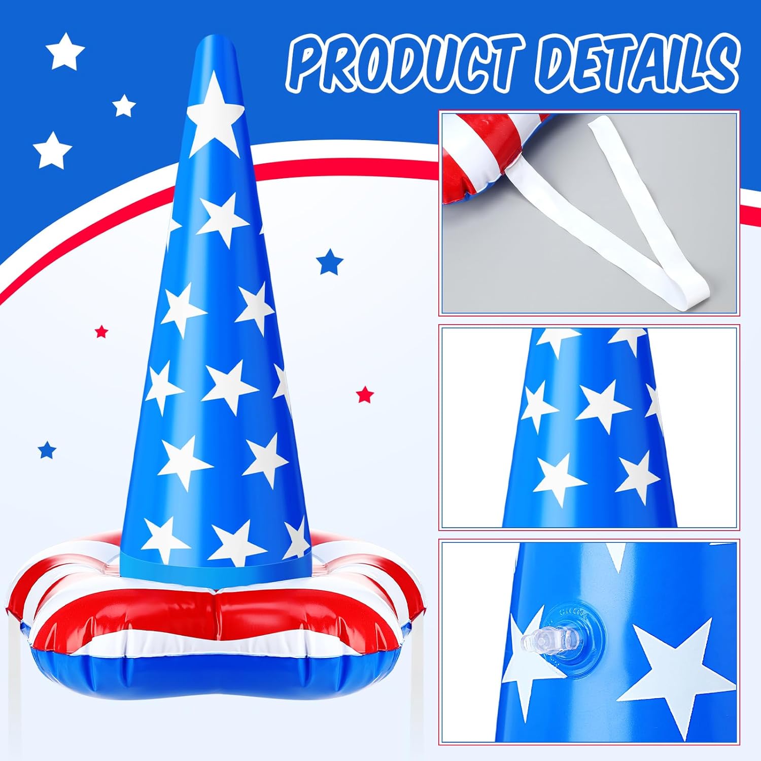 MiniInflat 4 Sets Fiesta Party Favor Mexican Inflatable Ring Toss with 24 Rings and 1 Air Pump for Cinco de Mayo Sombrero Picnic Outdoor Indoor Supplies