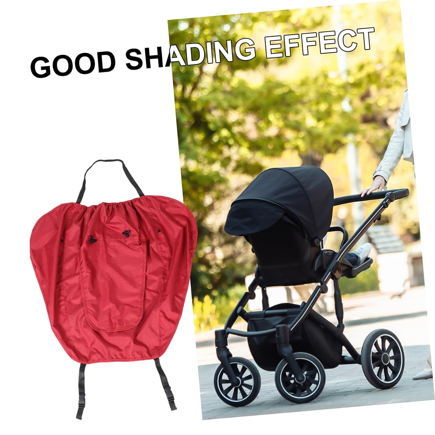 Stroller Sunshade Canopy Replacement Breathable Pram Sun Block with UV Protection Easy Install Weather-Resistant Shade for Travel and Daily Use