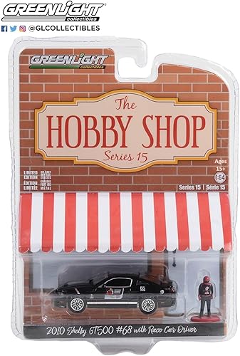 Miniatura 2 de Greenlight 97150-E The Hobby Shop Series 15-2010 Shelby Mustang GT500#68 - Optima Ultimate Street Car Invitational con piloto de carreras escala 164