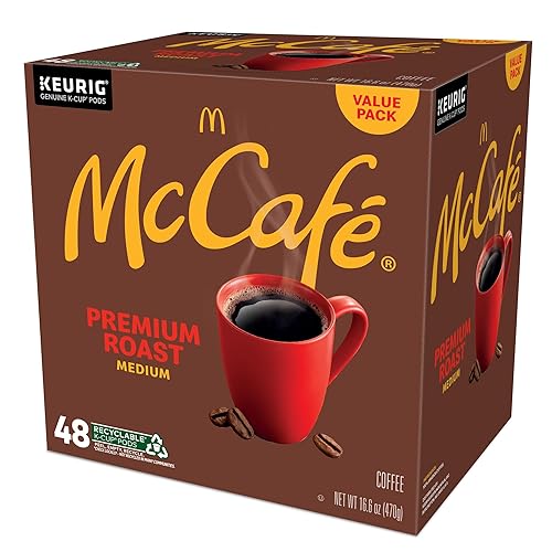 Vista 50 de McCafe Premium Roast Café en cápsulas Keurig de tostado descafeinado prémium, cápsulas K-Cup de una sola porción, 72 unidades, 6 paquetes de 12