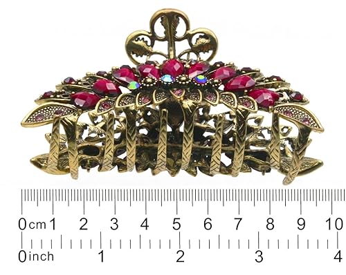 Miniatura 10 de Fashion & Lifestyle Pinza de mandíbula grande de aleación de metal para mujeres y niñas, pinza bastante fuerte, pasador antideslizante, agarre hacia