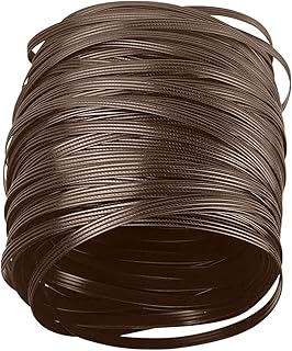 230Ft/1.1Lb Wicker Repair Kit, Wicker Repair Supplies, Flat Plastic Rattan Weaving Material for Rattan Patio Furniture Sofa Chair Table Repair and Storage Basket (Dark Coffee with Ribbing)