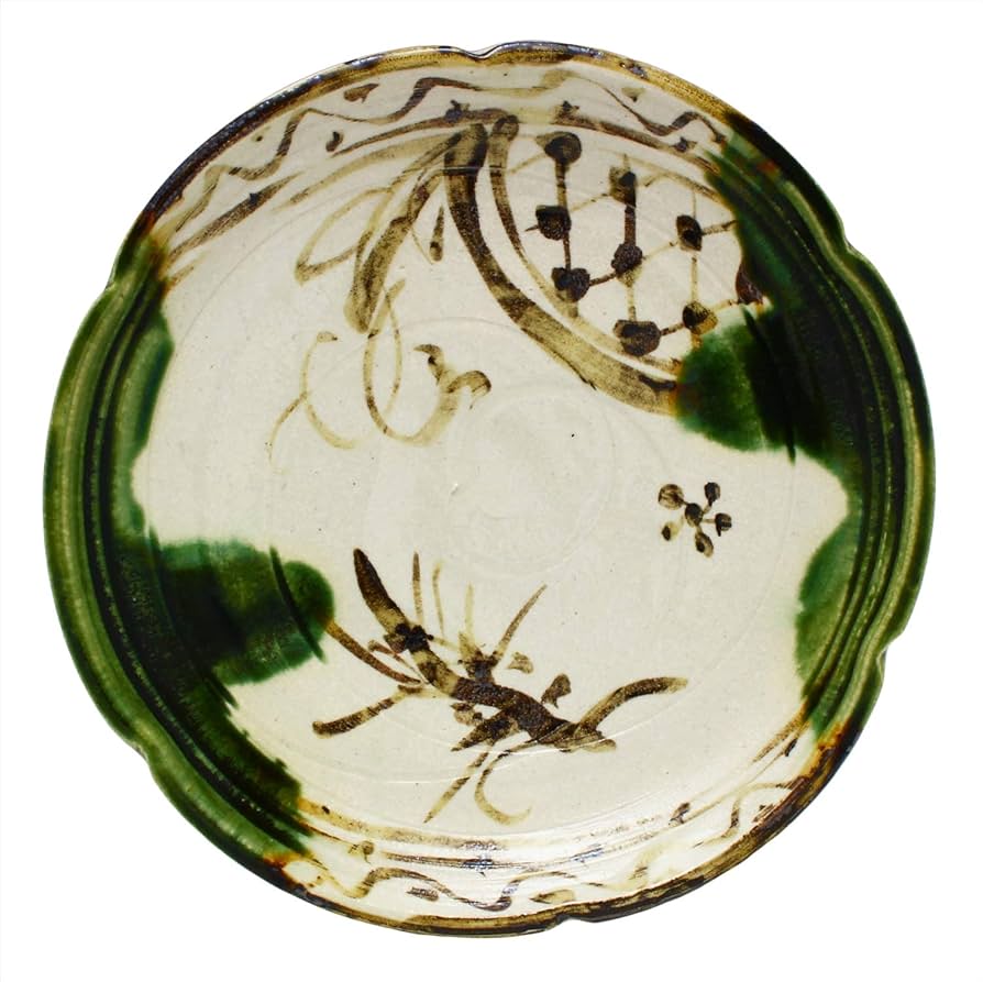 瀬戸焼　古瀬戸　鉄絵　花文　小皿　銘々皿　十一客　C　6607A 絵瀬戸小皿 – アンティークショップ 〈M's IT BE〉