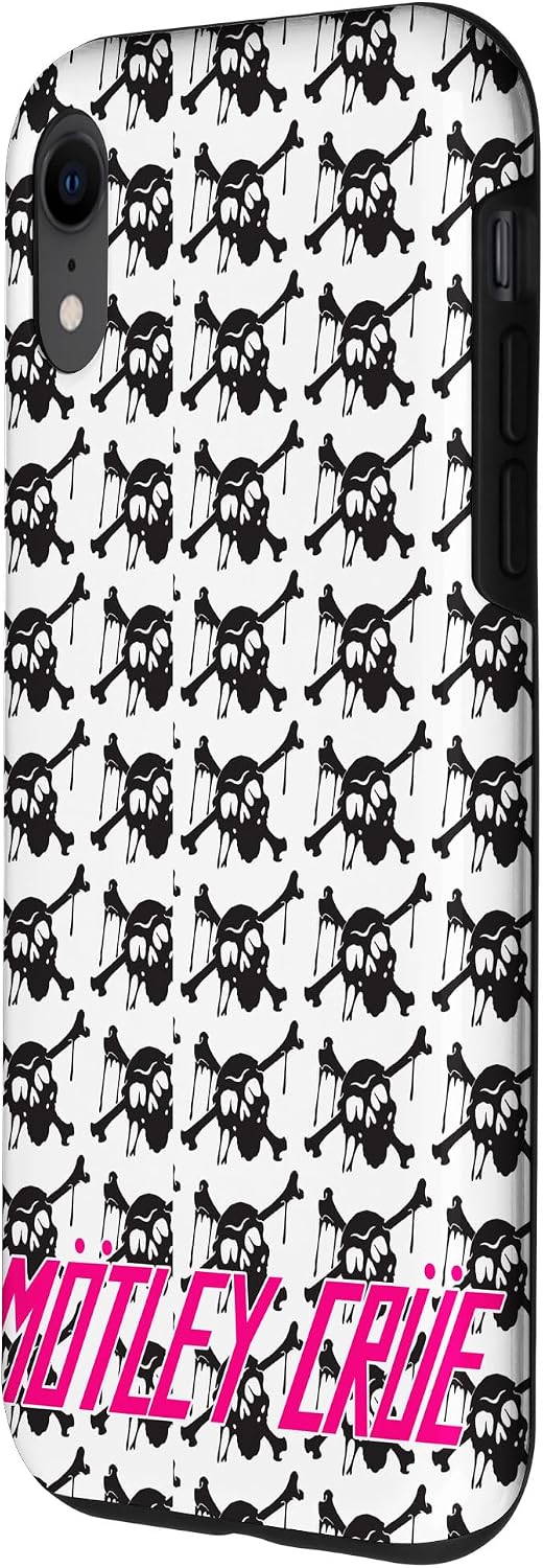 Mötley Crüe Skull Print Pink Logo Case for iPhone XR