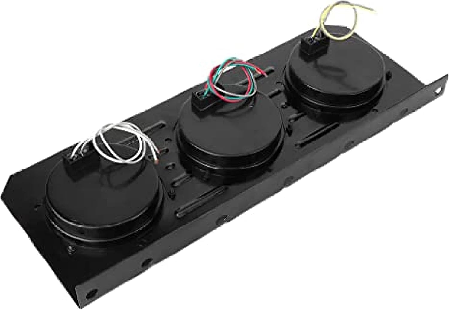 2-Pack Trailer Truck LED Light Bar Kit Iron Bracket Base Waterproof 4 Inch Round Led Trailer Tail Lights RV Camper Flatbed Trucks Clear Yellow Green White