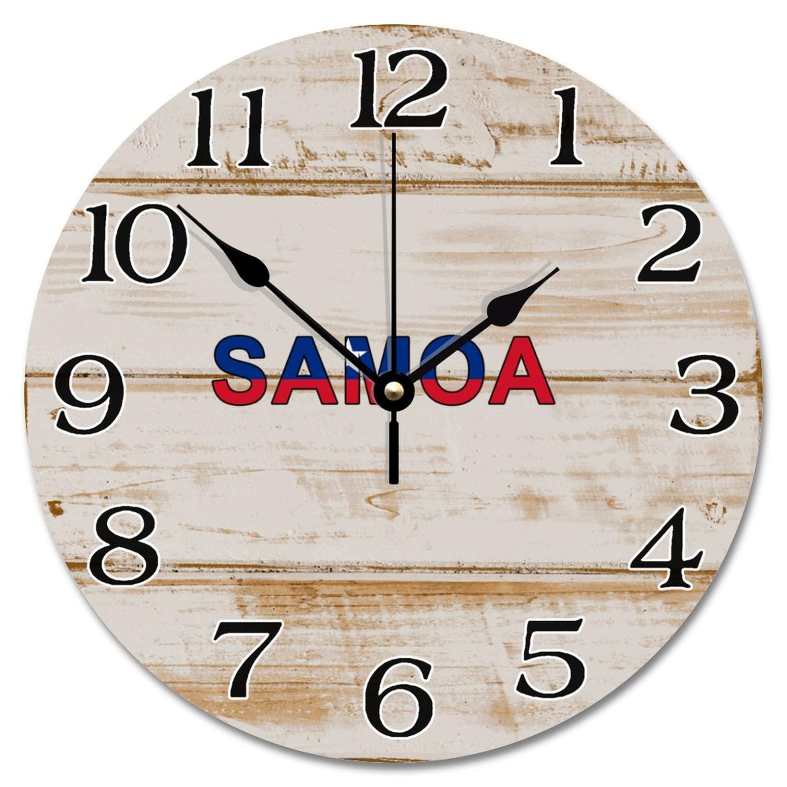Horloge murale Samoa 25 cm contre les insomnies : mécanisme silencieux pour salon et chambre