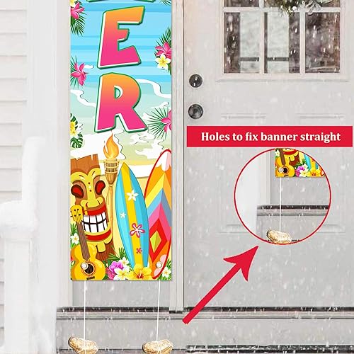 Miniatura 5 de Aloha - Letrero de fiesta para porche, cartel de Hello Summer para puerta, decoración de fiesta hawaiana, pancarta de Aloha, decoración de puerta,