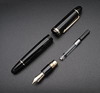 Vista 4 de JINHAO X159 Pluma estilográfica (Plumín extrafino 0.38mm, negro con clip dorado)