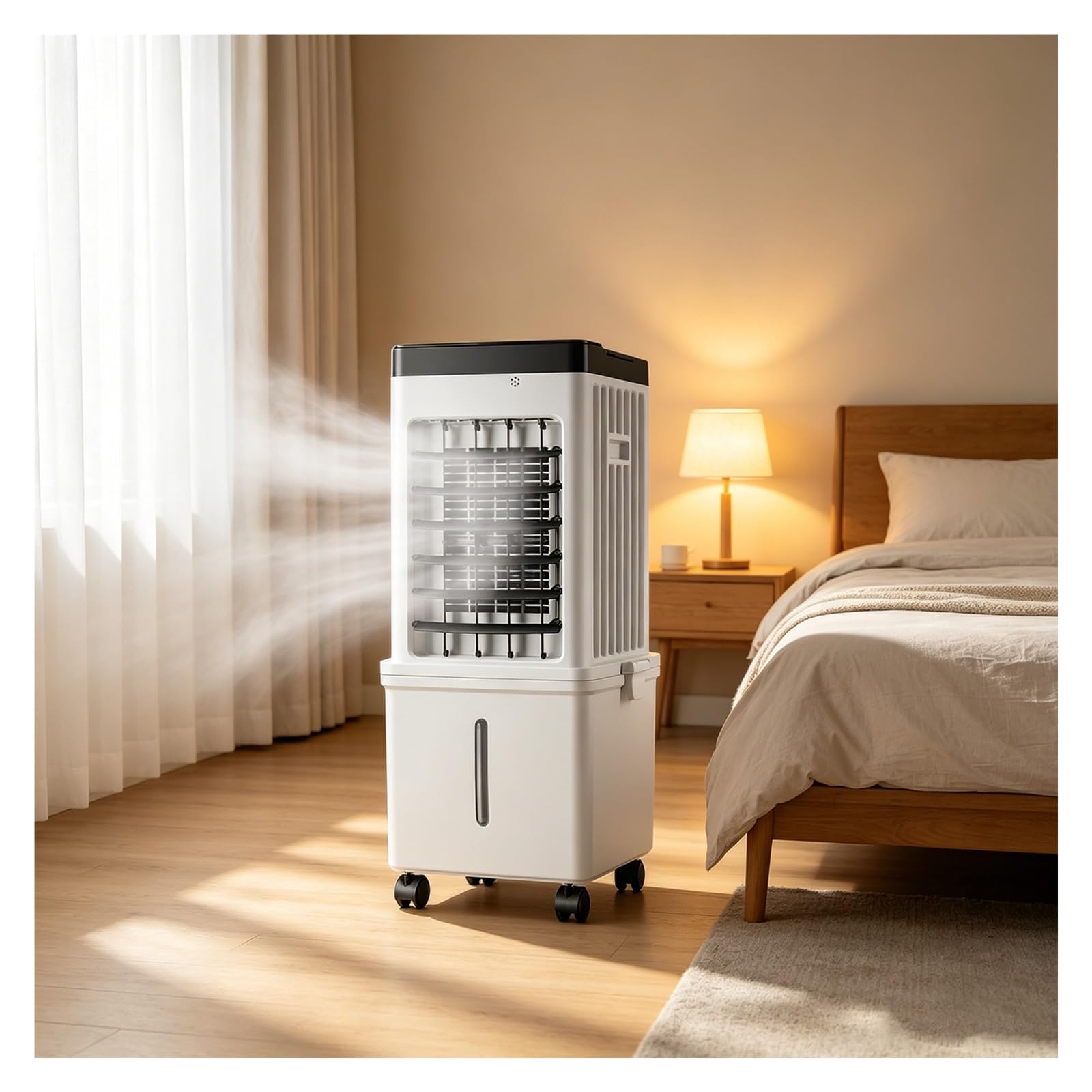 SRNSAEB Evaporative Air Cooler Windowless, 3 In 1 Cooling Fans Portable