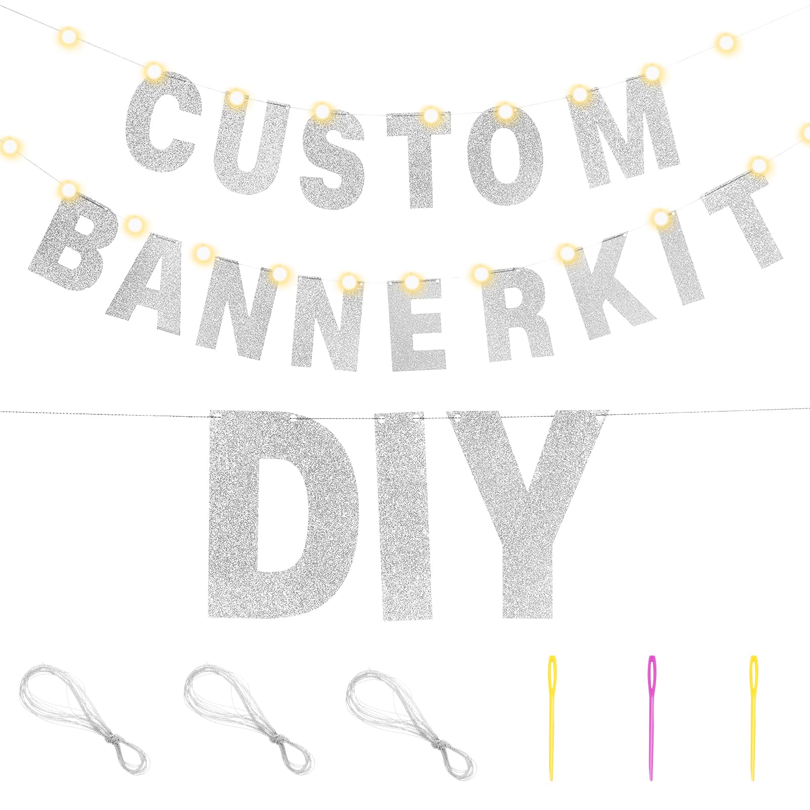 Snapklik.com : TaoBary 112 Pcs DIY Letter Custom Banner Glitter ...