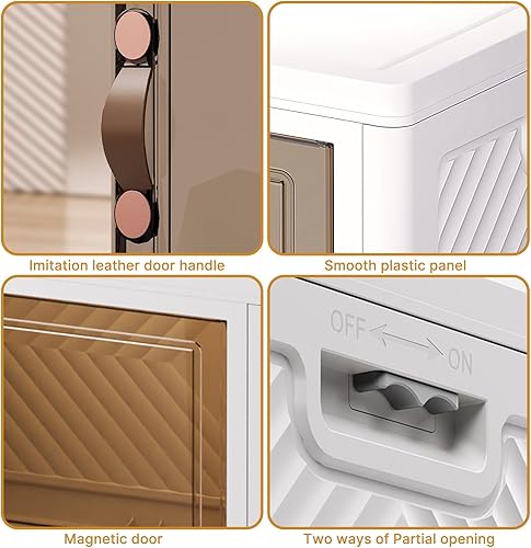 Miniatura 8 de Contenedores de almacenamiento apilables extra grandes con tapas, ruedas y puerta, 660QT-165QT41GAL*41GAL*4Pack de 4 organizadores plegables