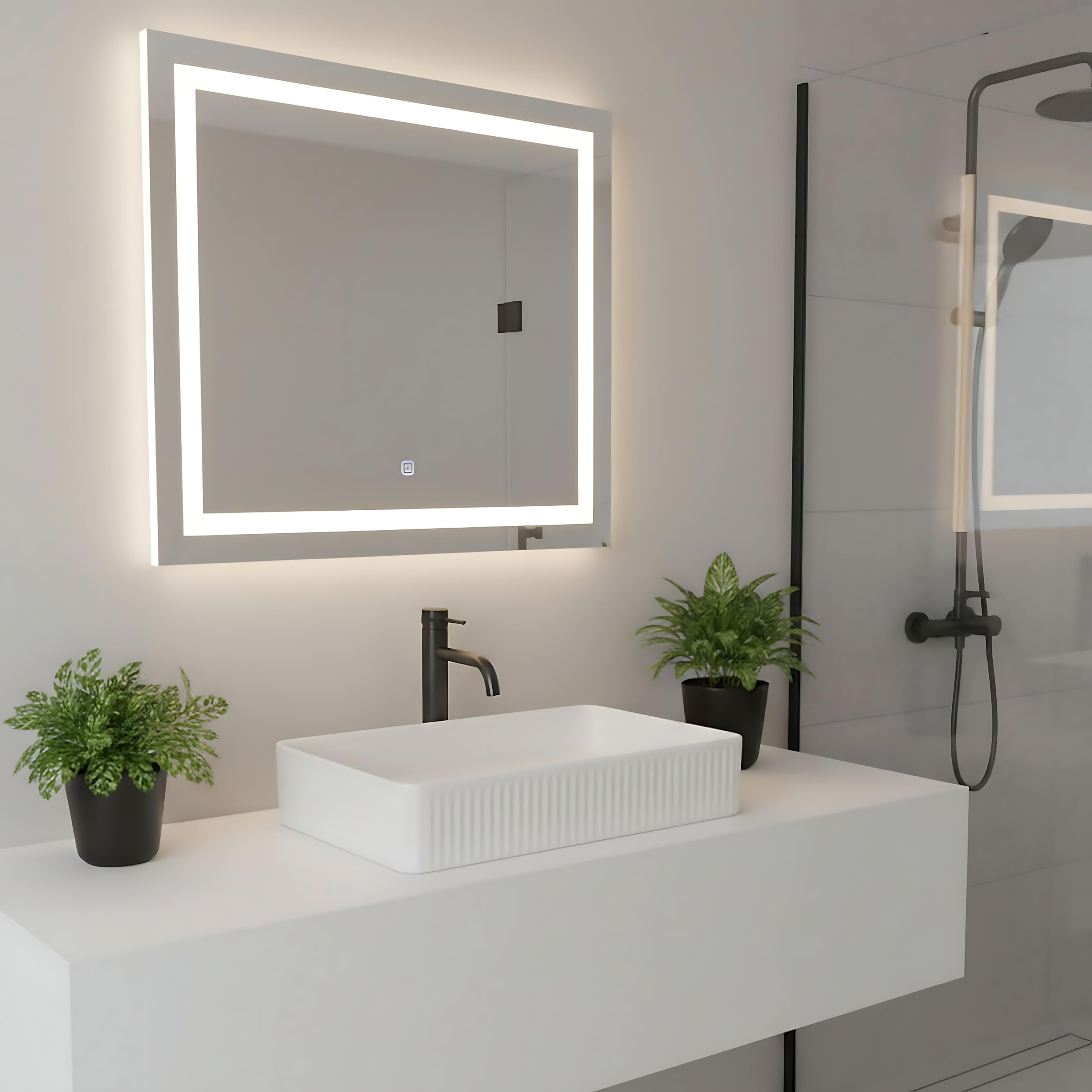 Lavabo Sobre Encimera Rea Fiorella Blanco