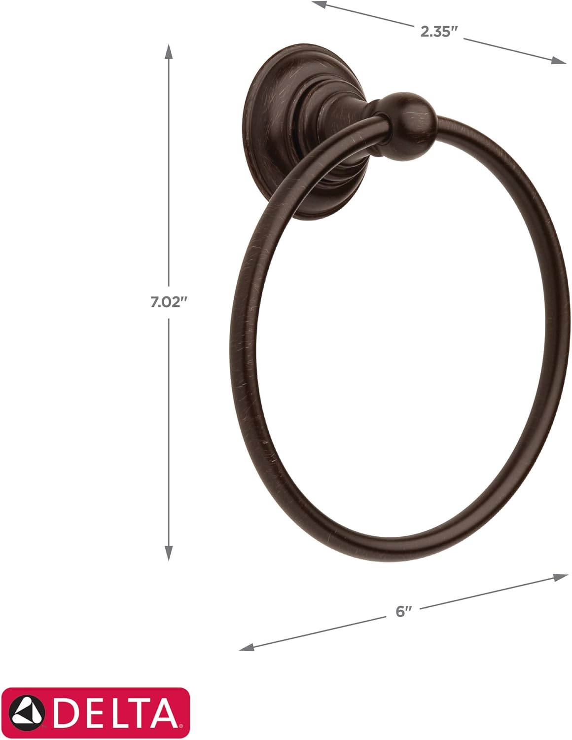 Best Seller DELTA Providence Towel Ring, SpotShield Venetian Bronze , Bathroom Accessories, 134438