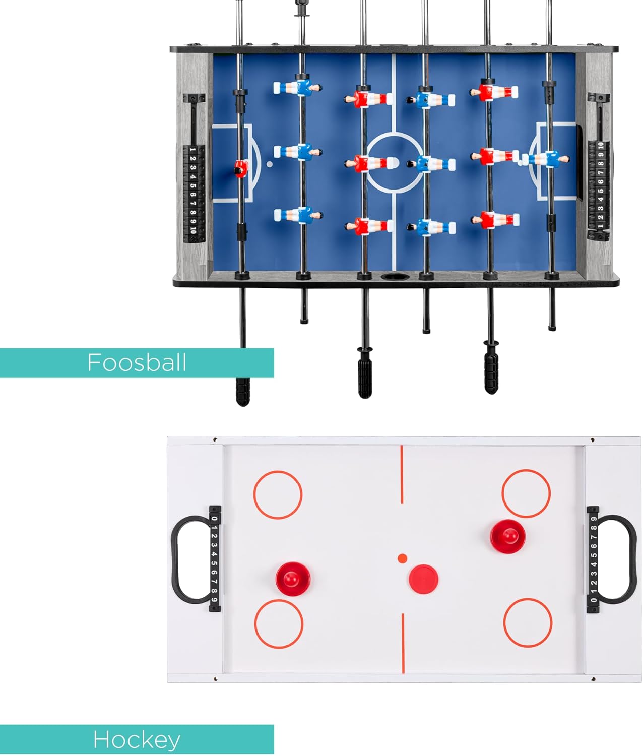 Best Choice Products Multi-Game Table Series – Interactive 4-in-1 and 11-in-1 Game Tables for Kids with Foosball, Air Hockey, Billiards, Ping Pong & More | Childrens, for Home, Play Room, Rec Room