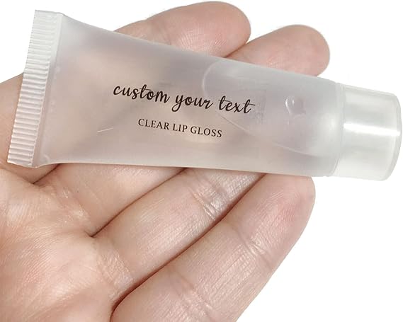 100pcs Custom lip gloss labels,Custom Cosmetic Stickers, personalized eyelash sticker, Lip gloss labels, lip balm chapstick,Beauty sticker, makeup labels, (Tube not Included) (4x2cm)