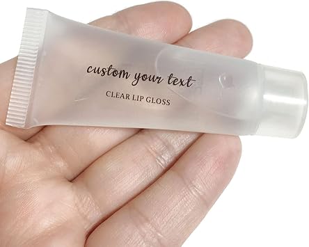 100pcs Custom lip gloss labels,Custom Cosmetic Stickers, personalized eyelash sticker, Lip gloss labels, lip balm chapstick,Beauty sticker, makeup labels, (Tube not Included) (4x2cm)