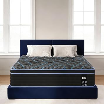 Queen Mattress, 10 Inch Hybrid Matress with Memory Foam & Individual Pocket Springs, Queen Size Mattress in a Box, Medium Firm Support, Pressure Relief, Edge Support, Motion Isolation 10" Queen