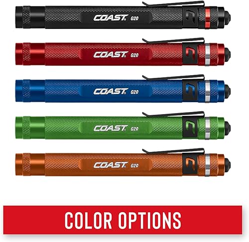 Miniatura 6 de Coast Faro LED HL45 de 400 lúmenes de doble color (blancorojo) con batería y clips de casco incluidos