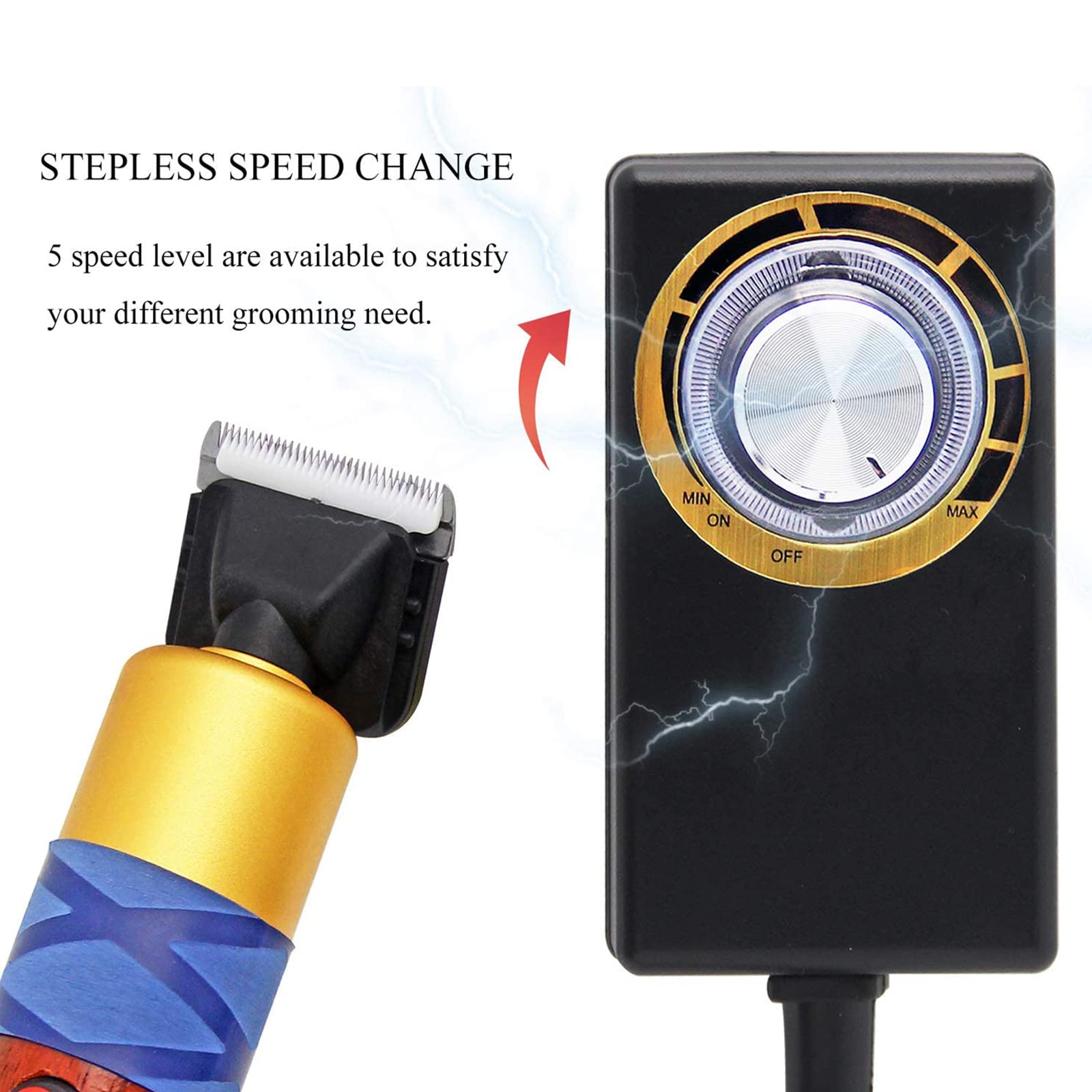 Cortapelos para Perro Profesional 200W,Maquina Pelo Perros,Cortapelos Perros Pelo Largo,Bajo Ruido Máquina Cortar Pelo,Ideal para Conejo/Perro/Gato/Oveja Y Otros Animales