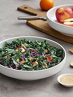 Vista 2 de DOWAN Pasta Bowls, 65 oz Large Salad Bowls Set of 2, 10'' Serving Bowls for Wedding, Ceramic Shallow Bowl Plates, Serving Dishes for Entertaining