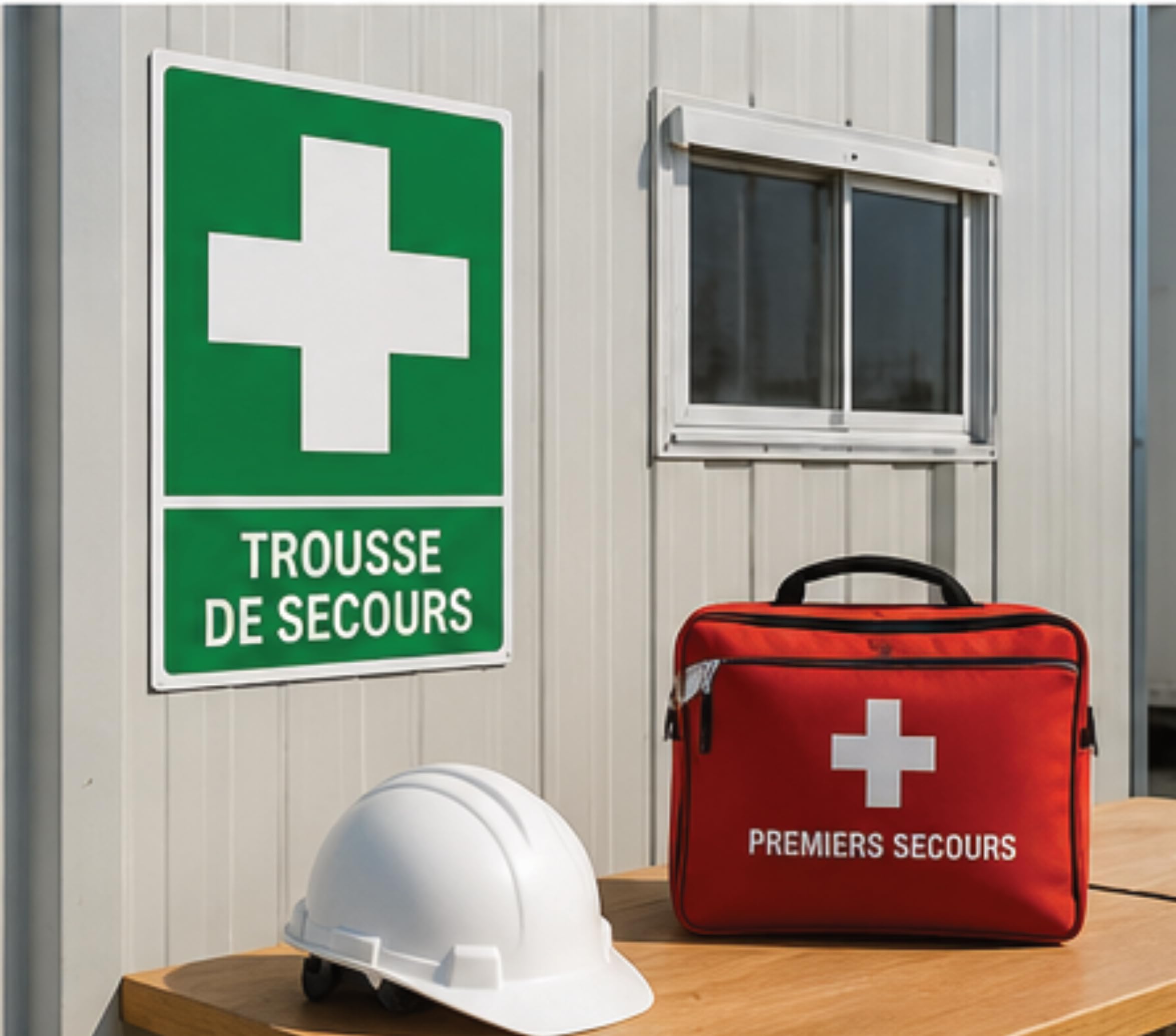 Kit Chantier BTP 5 Panneaux de Sécurité – Signalisation Chantier Professionnelle – Port EPI Obligatoire – Travaux en Cours – Vidéosurveillance – Trousse de Secours – Intérieur Extérieur – PVC 3mm